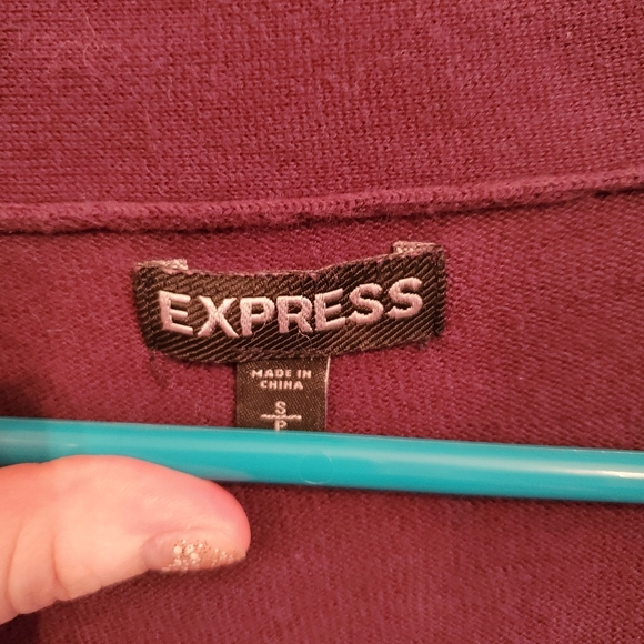 Express Eggplant Cardigan size Small - Picture 4 of 4